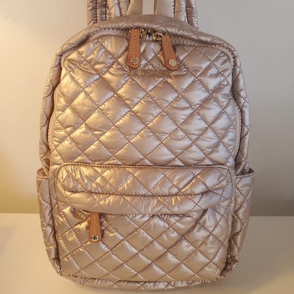 nwot MZ Wallace Rose Gold Metallic Backpack
